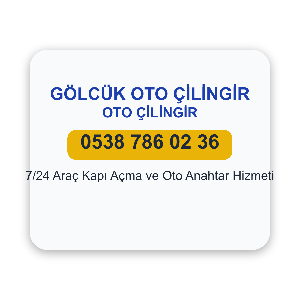 Gölcük oto çilingir hizmeti - 7/24 araç kapı açma ve kilit değişimi - Telefon: 0538 786 02 36