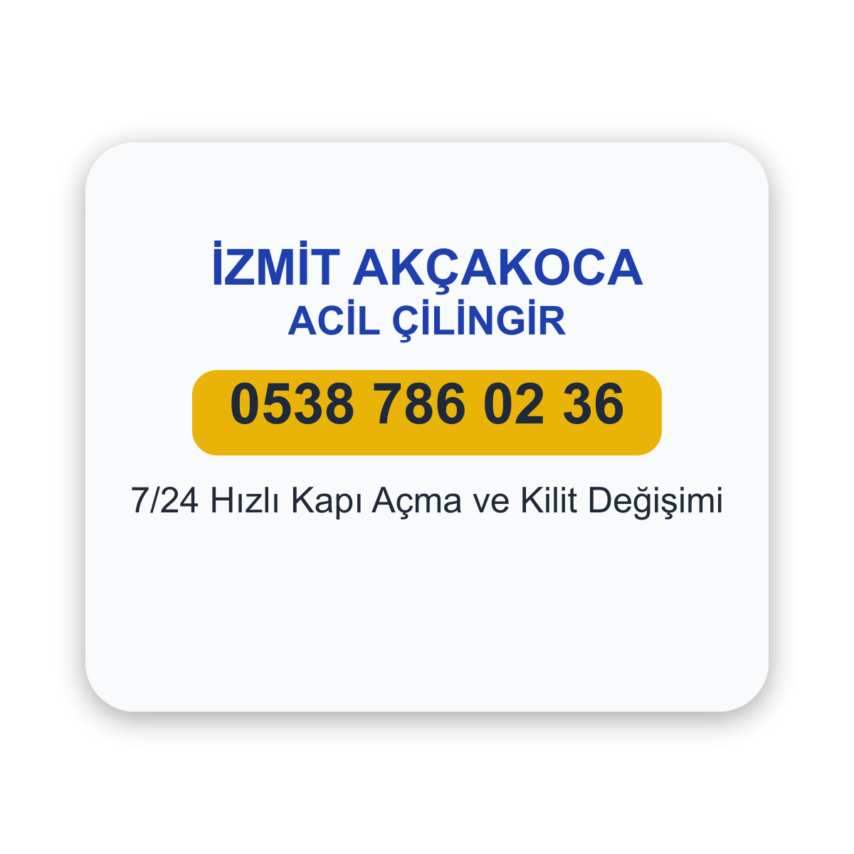 İzmit Akçakoca acil çilingir hizmeti - 7/24 kapı açma ve kilit değişimi - Telefon: 0538 786 02 36