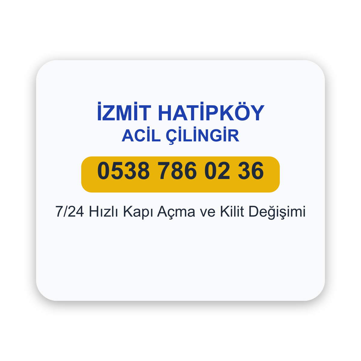 İzmit Hatipköy acil çilingir hizmeti - 7/24 kapı açma ve kilit değişimi - Telefon: 0538 786 02 36