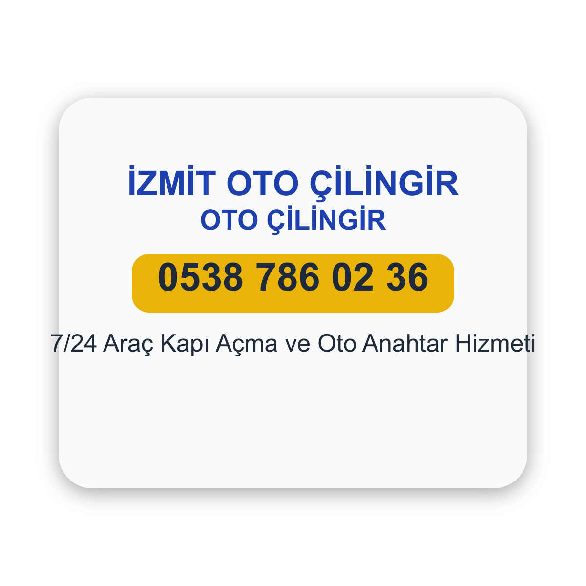 İzmit oto çilingir hizmeti - 7/24 araç kapı açma ve kilit değişimi - Telefon: 0538 786 02 36