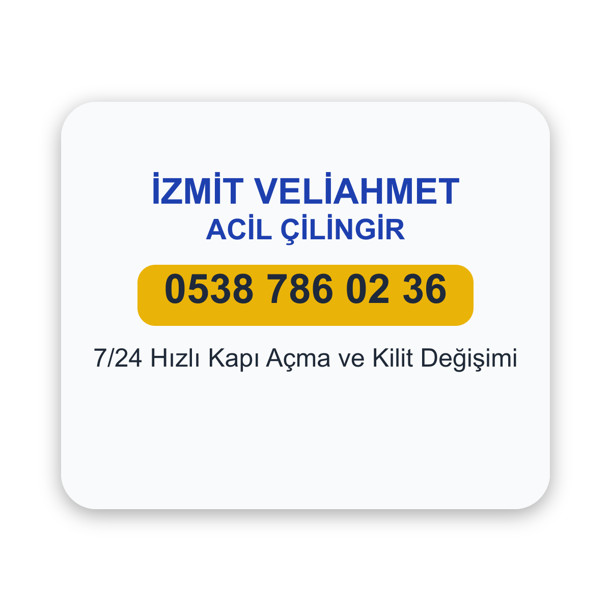 İzmit Veliahmet acil çilingir hizmeti - 7/24 kapı açma ve kilit değişimi - Telefon: 0538 786 02 36