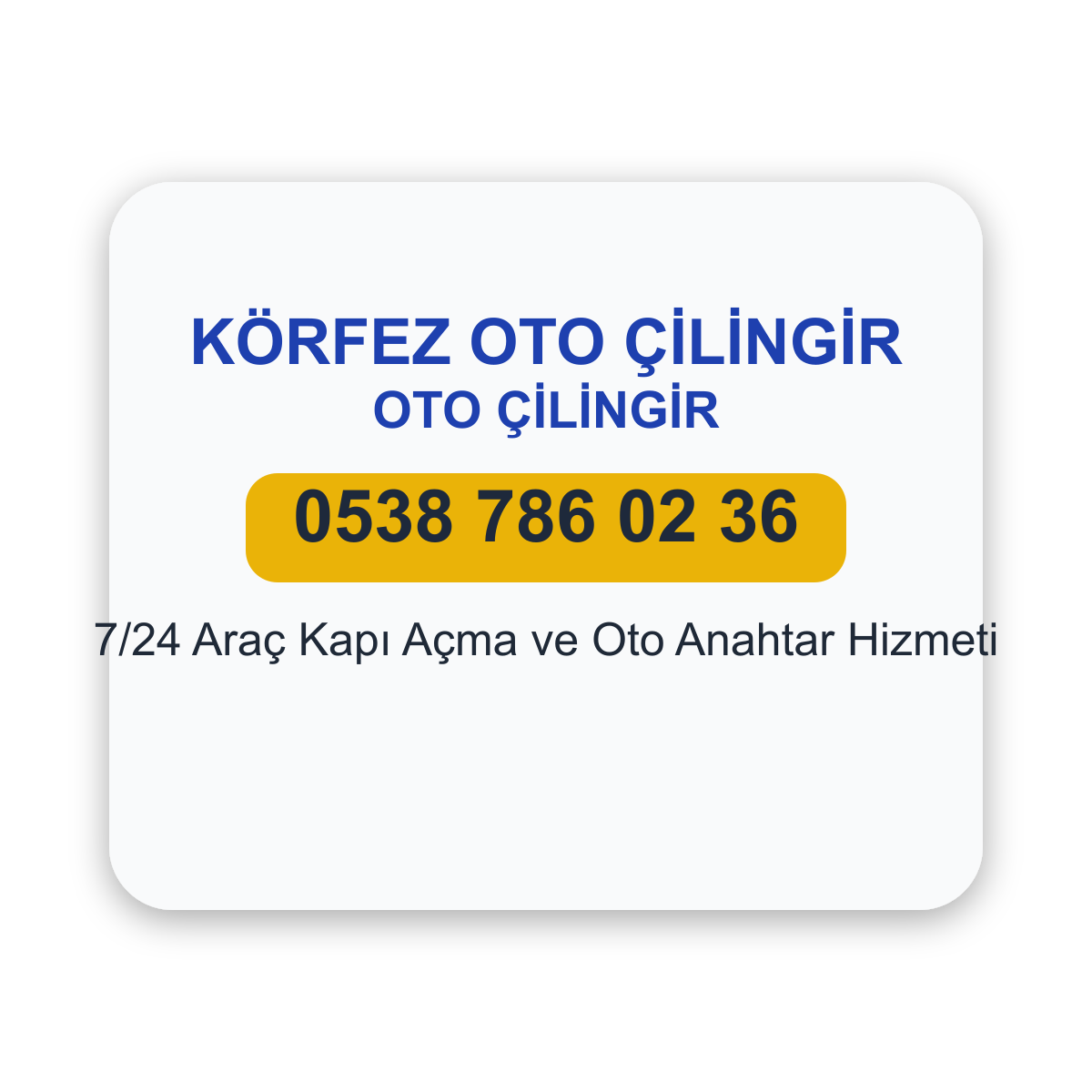 Körfez oto çilingir hizmeti - 7/24 araç kapı açma ve kilit değişimi - Telefon: 0538 786 02 36